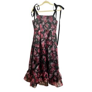 Sister Jane Dress Women MP Pink Red Black NWT Tania Organza Rose Floral Velvet